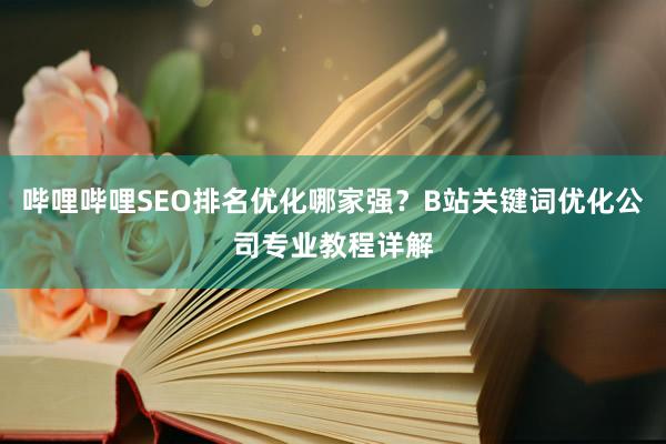 哔哩哔哩SEO排名优化哪家强？B站关键词优化公司专业教程详解