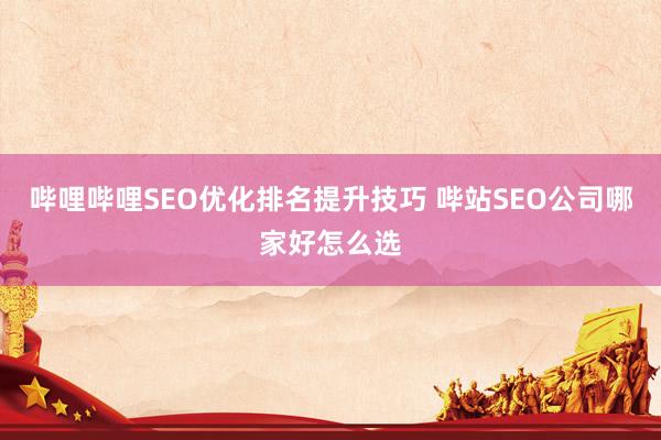 哔哩哔哩SEO优化排名提升技巧 哔站SEO公司哪家好怎么选