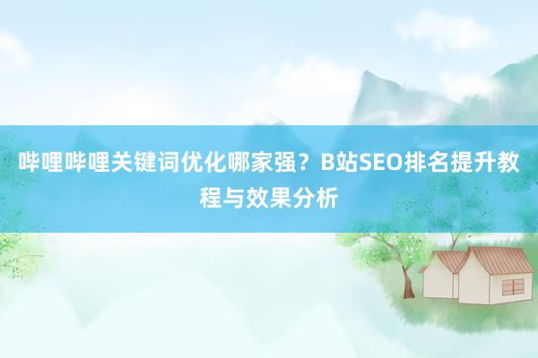 哔哩哔哩关键词优化哪家强？B站SEO排名提升教程与效果分析