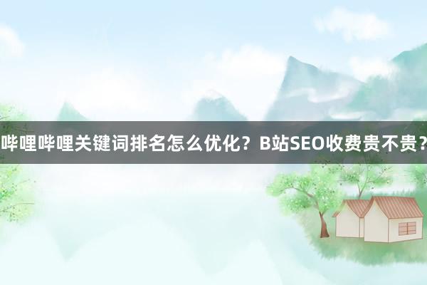 哔哩哔哩关键词排名怎么优化？B站SEO收费贵不贵？
