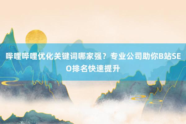哔哩哔哩优化关键词哪家强？专业公司助你B站SEO排名快速提升