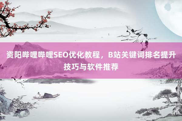资阳哔哩哔哩SEO优化教程，B站关键词排名提升技巧与软件推荐