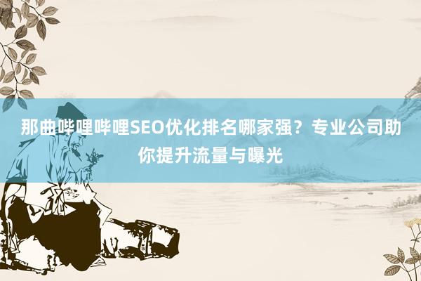 那曲哔哩哔哩SEO优化排名哪家强？专业公司助你提升流量与曝光