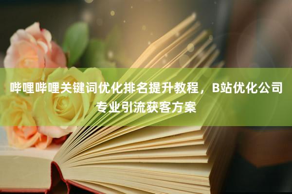 哔哩哔哩关键词优化排名提升教程，B站优化公司专业引流获客方案