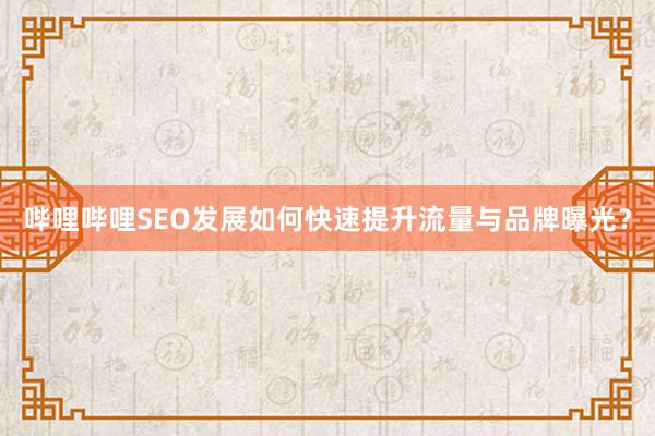 哔哩哔哩SEO发展如何快速提升流量与品牌曝光？