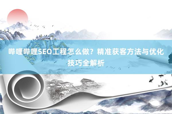 哔哩哔哩SEO工程怎么做？精准获客方法与优化技巧全解析